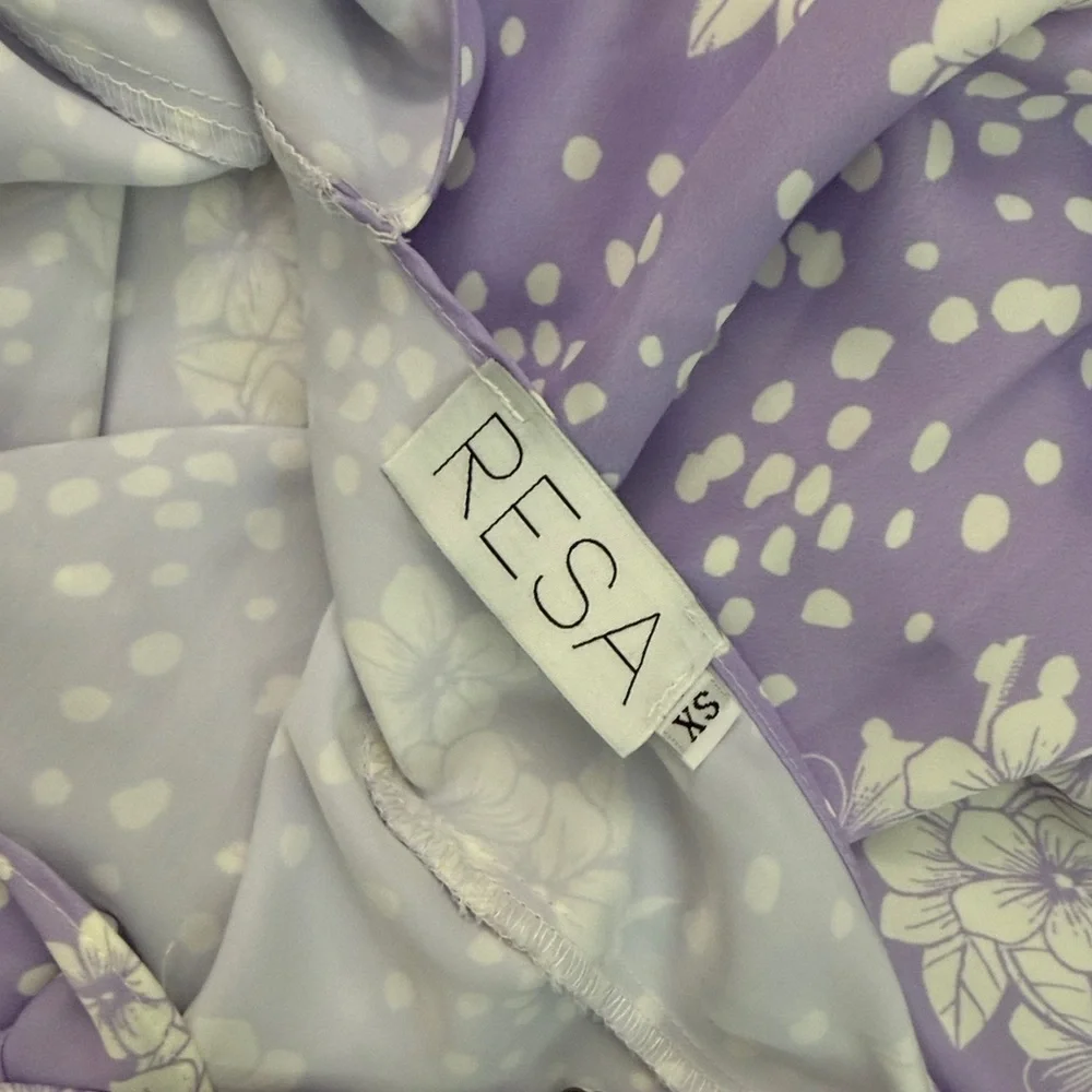 NWT Resa Hannah midi floral lavender dress Vienna XS revolve